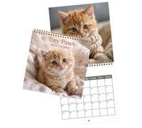 Cat Wall Calendar 2027, Cute Kitten Wall Planner with Twin-Wire Binding | Animal Lover Monthly Calendar Organizer for Home Office Study Classroom Apartment Living Room