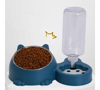Cat Water Bowl Distributore Automatico Ciotola Cibo Acqua Acciaio Inox Base