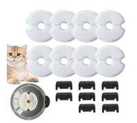 Cat Water Fountain Filters, Safe Adjustable Replacement Filter, 4.13x4.13x0.2 Inches Pet Water Dispenser Fountains Accessories for Indoor, Outdoor Use at Home, Cats and Small Pets