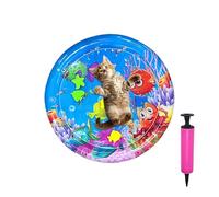 Cat Water Mat, Pet Cooling Pad, 25.59 Inches Sensory Cushion, Inflatable Pump Design, Thickened Crawling, for Floor Play, Boredom, Hot Weather Comfort, Outdoor Use