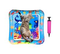 Cat Water Play Mat, Foldable Sensory Pad, Washable Interactive Chill, 21.26x21.26 Inches, Lightweight Summer Toy, Ideal for Pet, Puppy, Animal, Indoor, Outdoor, Water