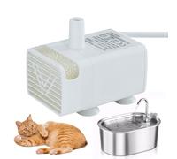 Cat Water Pump, Cats Fountain Replacement, 2.17x1.5x1.18 Inches, Ultra Quiet Submersible Motor, Energy Efficient Circulation System for Indoor and Outdoor Pet Use, White
