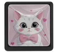 Cat Wear Pomelli quadrati per armadietti a gradini rosa per porta della cucina, pomelli neri per cassetti della camera da letto, maniglie per maniglie da cucina per armadi