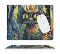 Cat Wearing Crown Tappetino Mouse Liscio Tappetini per Il Mouse Lavabile Mousemat per Lavoro Pc Casa 25X30Cm
