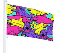 Cat Wearing Sunglasses On The Beach Flag 3x5 Ft Outdoor Double Sided 100% Polyester Duty Durable Flags With Preset Hole For Home Office Garden Holiday Decorations
