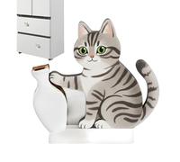 Cat Whisker Holder, 2026 New Acrylic Cat Whisker Keepsake Vase Refrigerator Magnets, Cute Magnetic Refrigerator Decor | Cats Whiisker Keepsake Magnet For Whiteboard Map Notes Home Kitchen Cabinets