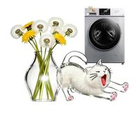 Cat Whisker Holder Magnet - Aesthetic Mini Vase Fridge Magnet Decorative Keepsake, Magnetic Cat Whisker Storage Holder for Home Kitchen Office School Locker | Cute Memory Display for Cabinet Window