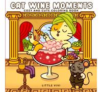 Cat Wine Moments: Cozy and Cute Coloring Book for Cat and Wine Lovers. Relaxing Adult Coloring Pages of Adorable Cats and Wine Moments