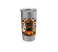 Cat Witch Mummy Ghost Kitten Pumpkin Halloween Spooky Season Bicchiere termico in acciaio inox doppia parete