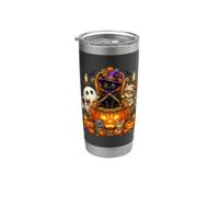 Cat Witch Mummy Ghost Kitten Pumpkin Halloween Spooky Season Bicchiere termico in acciaio inox doppia parete