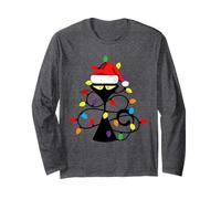 Cat with Christmas Lights Midcentury Mid Century Aesthetic Maglia a Manica