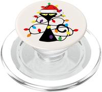 Cat With Christmas Lights Midcentury Mid Century Aesthetic PopSockets PopGrip per MagSafe