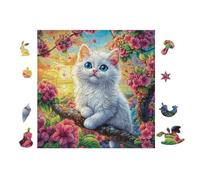 Cat with Kittens Rompicapo 100 Pezzi Per Regalo Di Halloween Cartone Rigido Per Adulti Tema Horror Per Feste Con Amici Edizione Limitata Top Vendita 28x28cm