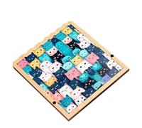 Cat Wooden Puzzle - 62-Piece Precise Cut Jigsaw, Artisan Crafted Brain Teaser, Unique Feline Design | Christmas New Year Birthday Aniversary Gift, Family Puzzle Entertainment, Cognitive Development
