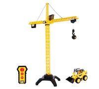 Cat® Workforce - Gru RC Torre 127 cm con Rotazione 360°, Luci, Telecomando, Palla da Demolizione, Personaggio e Mini Pala | Giocattolo da Costruzione per Bambini 5+ Anni