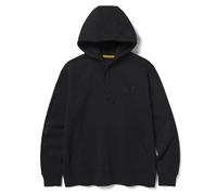 CAT Workwear Caterpillar - Felpa con cappuccio da uomo con logo, Pitch Black Heather Black, Large