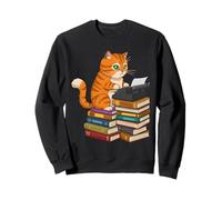 Cat Writer Pubblicato Divertente Autore Biblioteca Gattino Amanti Gatti Felpa