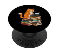 Cat Writer Pubblicato Divertente Autore Biblioteca Gattino Amanti Gatti PopSockets PopGrip Adesivo