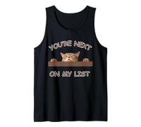 Cat You're On My List Peeking Cat Design per Gli Amanti dei Gatti Canotta