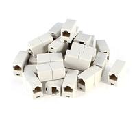 Cat6 rj45 accoppiatore in linea doppio connettore modulare in bianco set di 20 pezzi