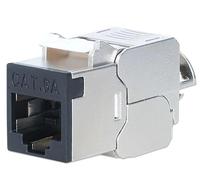 Cat6a 10G Slimline Keystone - Modulo schermato, senza attrezzi, 14,8 mm di larghezza, RJ45, 10G, 500 MHz