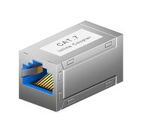 Cat6A Cat7 RJ45 accoppiatore di rete schermato 10Gbps Adattatori ad alta larghezza di banda con protezioni EMI Alloggiamento in metallo Accoppiatore di rete schermato industriale