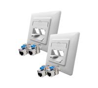 Cat8 2x presa di rete Cat8.1 2 porte + 4x modulo Keystone RJ45 schermato da i...