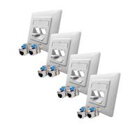 Cat8 4x presa di rete Cat8.1 2 porte + 8x modulo Keystone RJ45 schermato da...