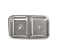 Cata 02607101 Lavello sotto piano CB-2, 2 vasche quadrate, 785 x 450, acciaio inox