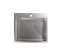 CATA CBS-1 54-40 R10 Lavello 51x59 cm Cubetto Quadrato con Raggio 1 cm, Spessore 0,12 cm e Profondità 20 cm Materiale Acciaio Inossidabile Installazione su Mobili da 60 cm