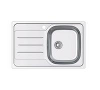 CATA CDL-1EI /A Vasca Quadrata Scolapiatti Installazione Mobile 45 CM Base Fondo Assorbente Acciaio Inox Valvola Cestello Finitura Inx