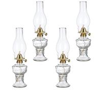 CATA-MEDICA Lampada A Olio al Cherosene Lampada A Cherosene Vintage Lanterna in Vetro per Uragano per La Decorazione di Illuminazione Interna Uso in Campeggio Esterno 3 Confezione, 4 Confezioni