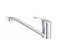 CATA Rubinetto da cucina CBB CROMO/D monocomando Beccuccio basso girevole a 360° in acciaio inox aeratore anticalcareo cartuccia ceramica riduttore portata 5L apertura a freddo connessione flessibile