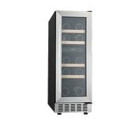 CATA VI 30117 X CANTINETTA VINO, 17 bottiglie, 4 ripiani, dimensoni: L 29,5 cm, A 87 cm, P 52 cm, temperatura massima 22 °C, temperatura minima 5 °C, Acciaio inox