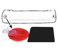 CATADIOTTRO CATARINFRANGENTE POSTERIORE PER FORD FIESTA 2006-2008 SINISTRO ROSSO