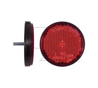 Catadiottro rotondo rosso Di 60 mm attacco a vite per rimorchio A08503