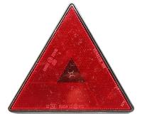 Catadiottro triangolare rosso per rimorchio con viti - 162 x 142 mm