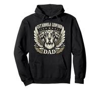 Catahoula Leopard Dad Biker Ali in metallo Cool Dog Dad Retro Felpa con Cappuccio