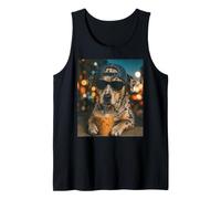Catahoula Leopard Dog Bere caffè Ghiacciato Divertente Canotta