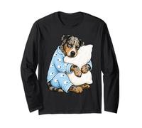 Catahoula Leopard Dog Sleeping in Cute Pigiama Sleep Maglia a Manica