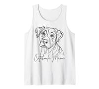 Catahoula Mama Catahoula Leopard Mom Line Art Cane Artistico Canotta