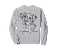 Catahoula Mama Catahoula Leopard Mom Line Art Cane Artistico Felpa