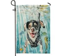 Catahoulas - Bandiere da giardino con cane leopardato, 30,5 x 45,7 cm, double face, decorazione per esterni, divertente, per bambini, oceano, anime, cortile, casa, casa, animali domestici, piccola