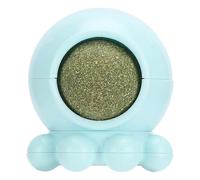 Cataire Boule macher, collations pour Chat Spin Ball lcher Bonbons Jouet Aider la Digestion broyer Les Dents Propres taquiner Chat Jouet(Bleu)