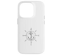 Catalina Island - Ancora nautica con rose dei venti Custodia per iPhone 14 Pro