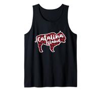 Catalina Island Bisonte Silhouette Retro Buffalo Souvenir Canotta