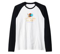 Catalina Island California, maglietta con pesce carino Catalina Maglia con Maniche Raglan