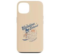 Catalina Island California Surf Retro Vintage Surfer Estate Custodia per iPhone 13