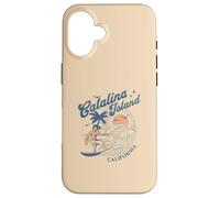 Catalina Island California Surf Retro Vintage Surfer Estate Custodia per iPhone 16