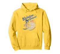 Catalina Island California Surf Retro Vintage Surfer Estate Felpa con Cappuccio